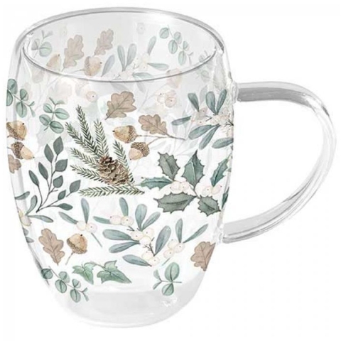 Ambiente Glas 350ml leaves dubbelwandig