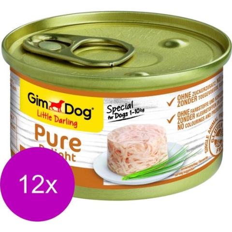 Gimdog Little Darling Pure Delight - Kip - Hondenvoer - 12 x 85 g