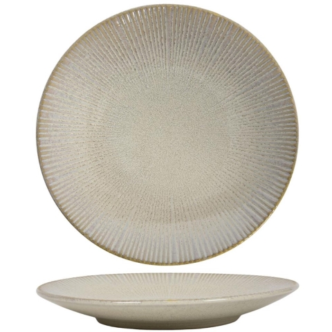 Ontbijtbord lines ocean beige Ø21cm