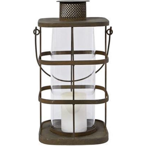 Lantaarn vierkant gebogen met deksel