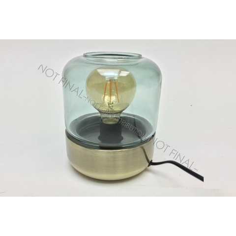 Verlichting glas/messing basis15x18cm