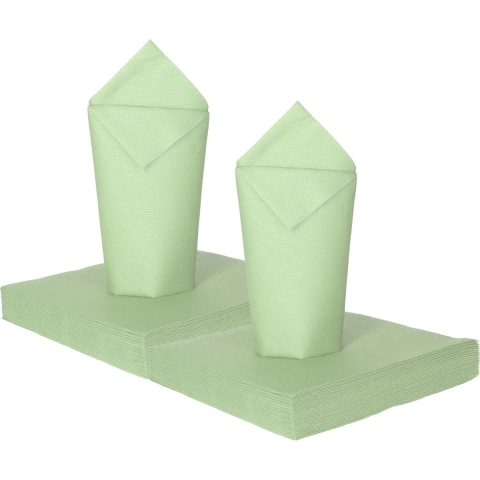 Feest servetten - 80x - mintgroen - 3 laags - 33 x 33 cm -