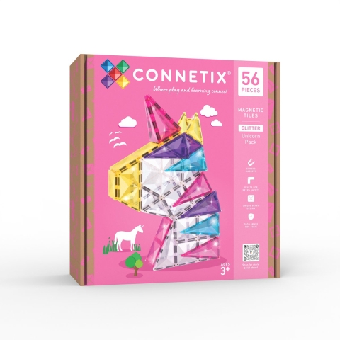 Connetix Glitter Unicorn 56 stuks