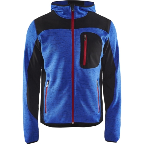 Blåkläder Gebreid vest met softshell 49302117 | Korenblauw/Zwart | Maat XL - 7330509446386