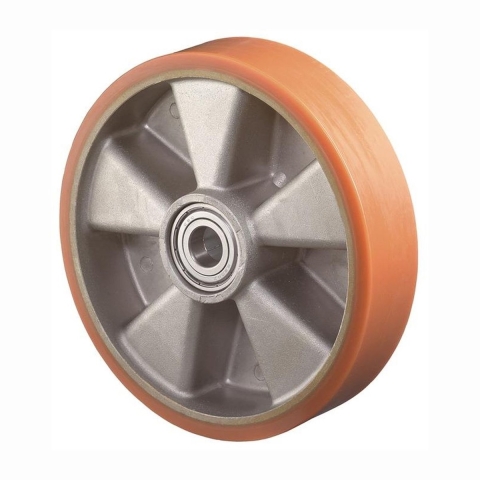 BS Rollen Reserve-wiel | wiel d. 150 mm draagvermogen 400 kg | gegoten polyurethaan | as-d. 20 mm naaflengte 50 mm | 1 stuk - B90.150 B90.150