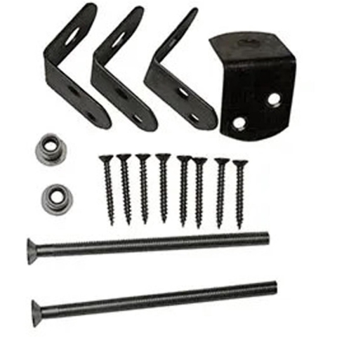 Waelbers Uni-beslag set zwart + schroeven - 25 Stuk(s) - 408307.83