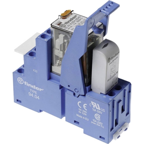 Finder 58.34.8.024.5062 Relaismodule Nominale spanning: 24 V/AC Schakelstroom (max.): 7 A 4x wisselcontact 1 stuk(s)