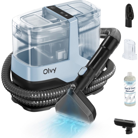 Olvy Tapijtreiniger - Draagbare Vlekkenreiniger - 17.000 PA Zuigkracht - Inclusief 500 ml Reiniger