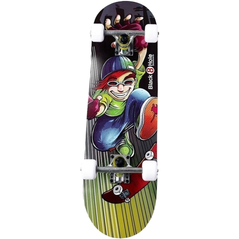 Black 8 Hole Skater Boy Skateboard, 71 cm