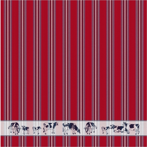 DDDDD Theedoek Friesian red 60x65cm 6st