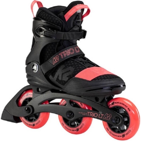 K2 - Trio LT 100 Black/Coral Women - Tri Skates - 41.5