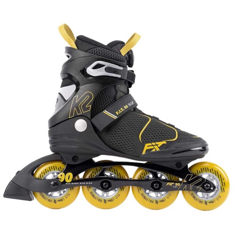 K2 - F.I.T. 90 Boa Gray Mustard - Fitness Tour Skates - 42.5