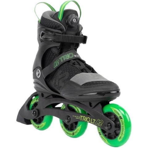 K2 - Trio LT 100 Black/Green BOA - Tri Skates - 47