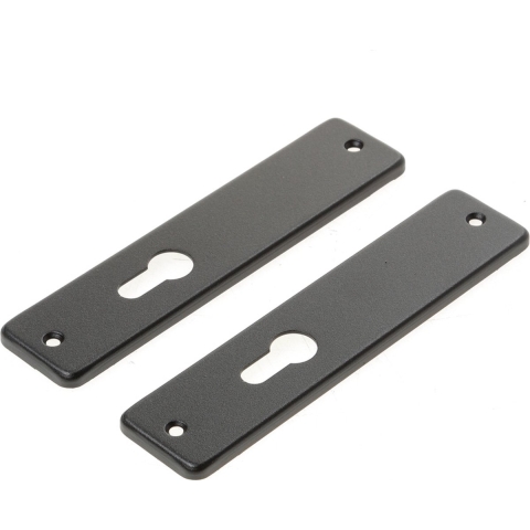 AMI Kortschild 180/41 RH Zkrg Profielcilinder 55 Zwart 9005 Str - 739134