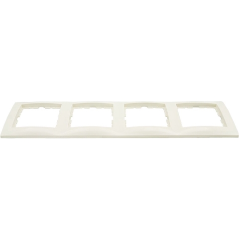 Berker B S1 Afdekraam | Inbouw | 4-voudig | Polarwit - 66.033.26