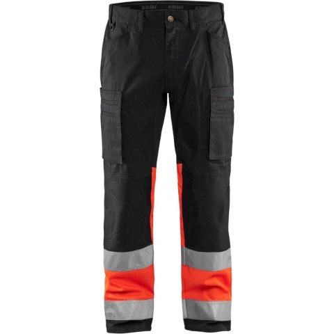 Blåkläder Werkbroek met stretch High-Vis 15511811 | Zwart/High-Vis Rood | Maat 52 - 7330509663233