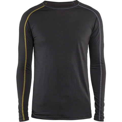 Blåkläder Merino Xlight Onderhemd Lange mouw 479917349835 | Donkergrijs/Geel | Maat 3XL - 7330509545515