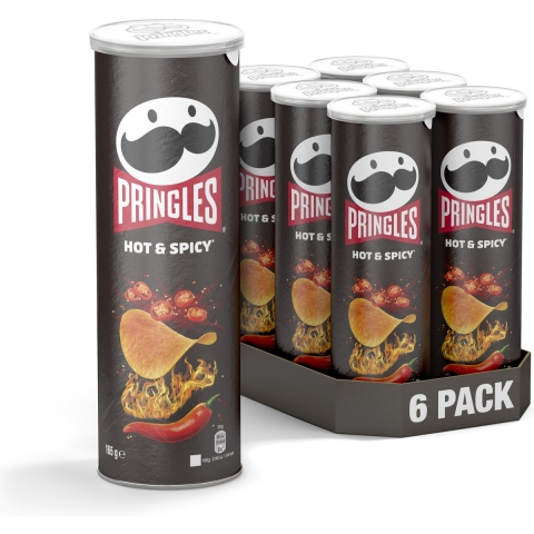 6x Pringles Chips Hot&Spicy 165 gr