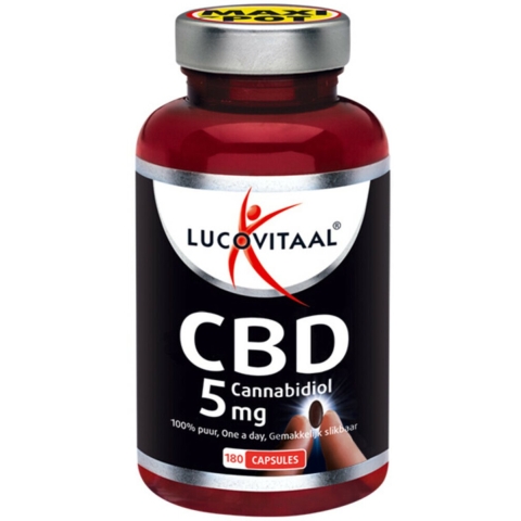 Gratis Verzending: 2x Lucovitaal CBD Cannabidiol 5 mg 180 capsules