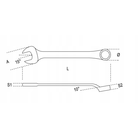 Beta Ringsteeksleutels, extra zware uitvoering 45 70 - 000450070