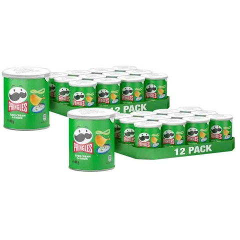 2x Pringles Chips Sour Cream&Onion 12 x 40 gr
