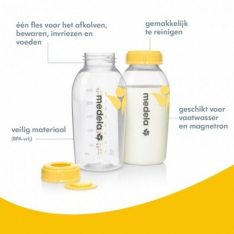 2x Medela Moedermelkflesjes 250 ml 2 stuks