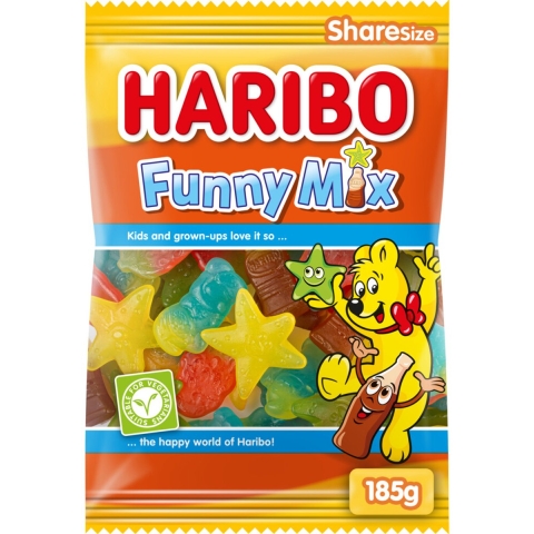 10x Haribo Funny Mix 185 gr