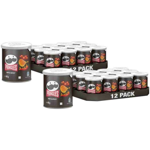 2x Pringles Chips Hot&Spicy 12 x 40 gr