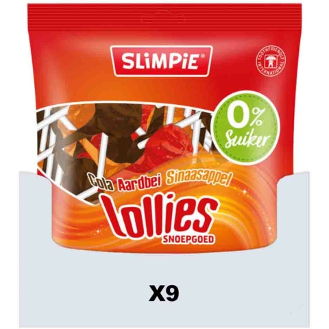9x Slimpie Lollies 108 gr