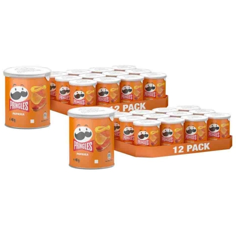 2x Pringles Chips Paprika 12 x 40 gr