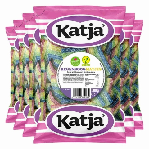 6x Katja Regenboogmatjes 500 gr