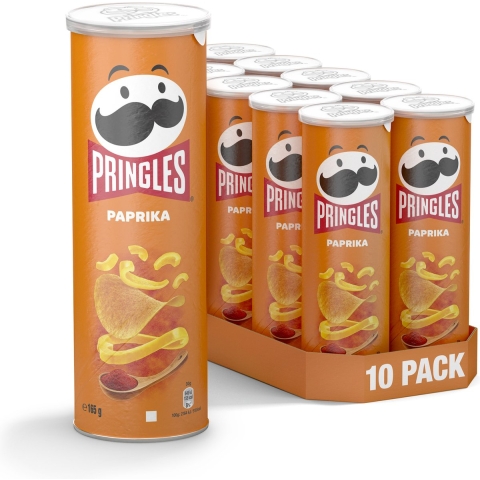 10x Pringles Chips Paprika 165 gr