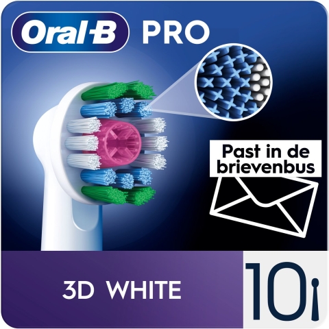 Oral-B Pro 3D White - Opzetborstels - Wittere tanden vanaf dag 1 - (10 stuks)