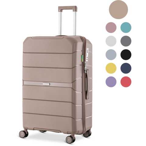 SKYCASES Urban Adventurer - Medium Reiskoffer - Cijferslot - 44x27x66cm - 79L - Champagne