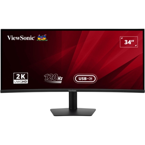 ViewSonic VA3420C UWQHD Curved Monitor met USB-C Hub ledmonitor