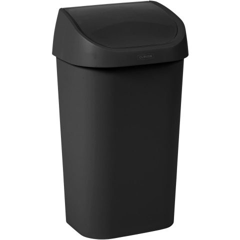 Mistral Swing afvalbak 50L zwart