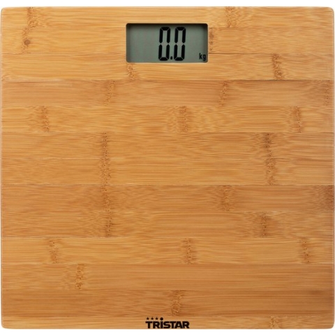 Tristar Weegschaal WG-2432 - Personenweegschaal - Met BMI Analyse - Digitale Weegschaal met Anti-Slipvoetjes - Tot 180 kg - Bamboe