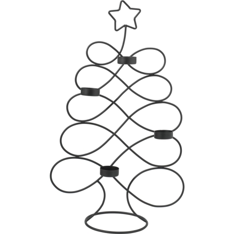 everlands kunstkerstboom theelichthouder 48cm