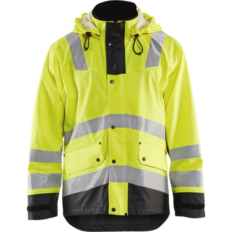 Blåkläder Regenjas gevoerd High-Vis LEVEL 2 43072003 | High-Vis Geel/Zwart | Maat M - 7330509687987