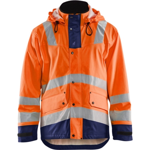 Blåkläder Regenjas High-Vis LEVEL 2 43022003 | High-Vis Oranje/Marineblauw | Maat 3XL - 7330509570579
