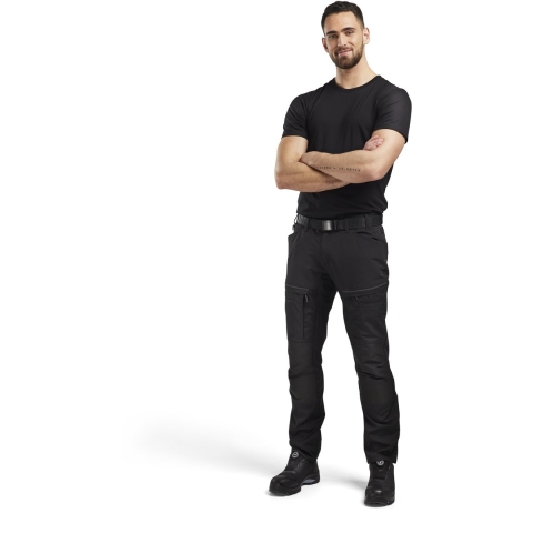 Blåkläder Service werkbroek met stretch 14561845 | Zwart/Donkergrijs | Maat 62 - 7330509651834