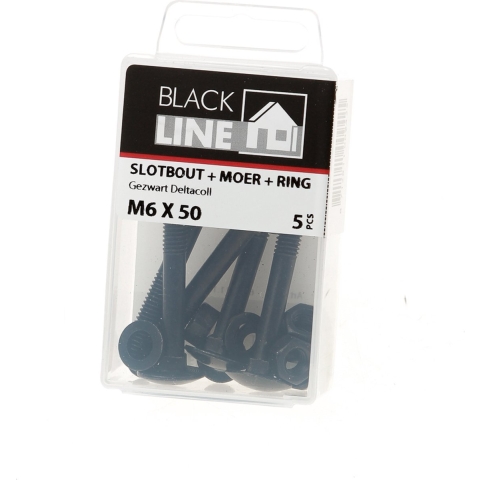 Waelbers Houtdraadbout M8x40mm DC zwart - 50 Stuk(s) - 974127.11