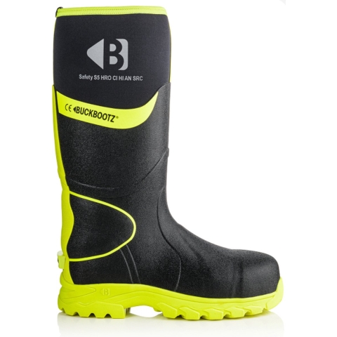BuckBootz Werklaars BBZ8000 S5 Zwart/Geel | Zwart/Geel | Maat 44 - 00.176.111.44