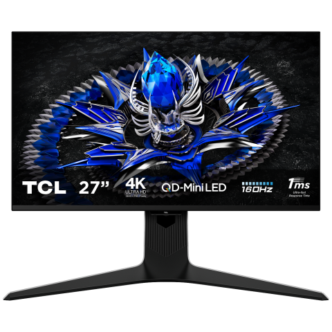 Tcl 27r83u Qd-mini Led Gaming Monitor - 27 Inch Ultra Hd 4k 3840 × 2160 Ahva (advanced Hyper-viewing Angle)