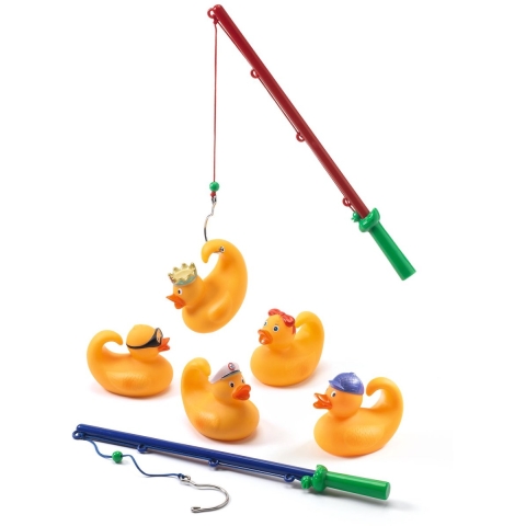 Djeco Visspel - Rubber Bad Eendjes - Djeco - OneSize - Badspeelgoed