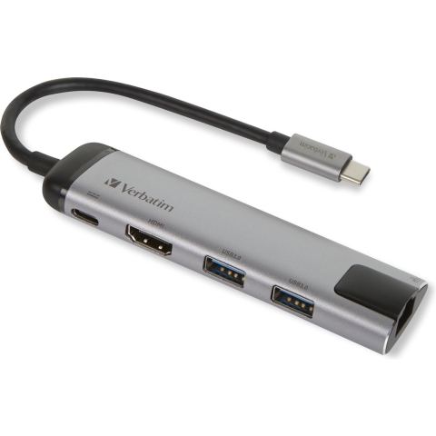 Verbatim USB 3.2 Gen 1 multiport hub, USB-C > 2x USB-A + USB-C + HDMI + RJ-45 usb-hub
