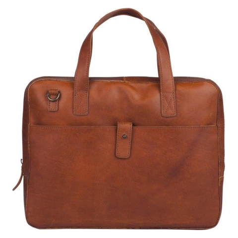 BURKELY Vintage Noa Little Worker - Schoudertas - 13,3 inch laptopvak - Cognac