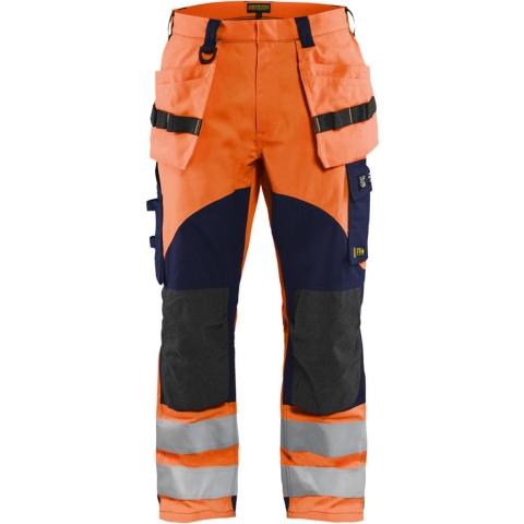 Blåkläder Multinorm inherent werkbroek 15891513 | High Vis Oranje/Marineblauw | Maat 60 - 7330509721049