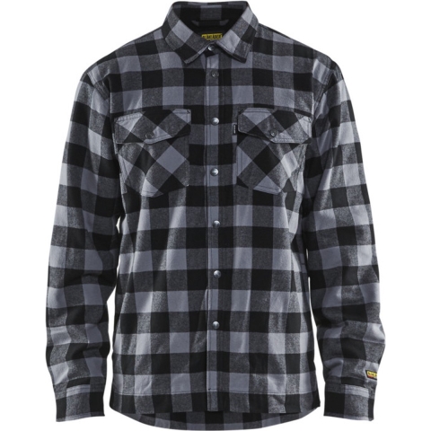 Blåkläder Overhemd flanel 32251131 | Donkergrijs/Zwart | Maat L - 7330509414125