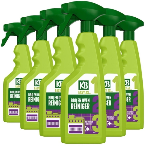 6x KB Easy BBQ en Ovenreiniger Spray 500 ml